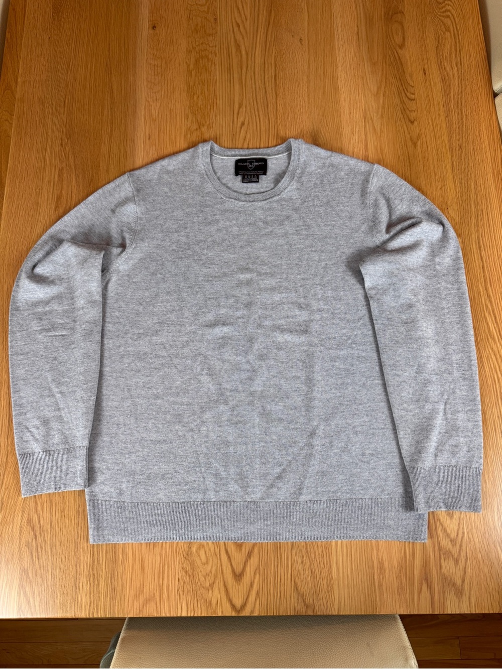 Black Brown 1826 Light Gray Crewneck Sweater